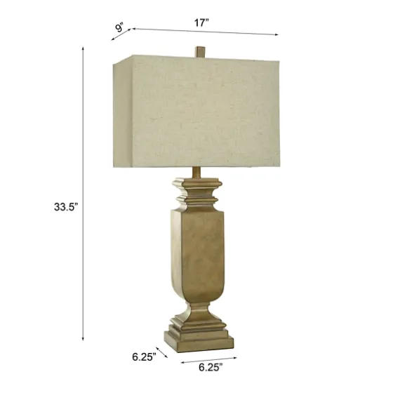 Gold Traditional Rectangular Table Lamp-Kirkland's Home Best Sale