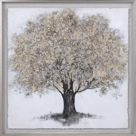 Gold Tree Rice Paper Framed Art Print-Kirkland's Home Hot