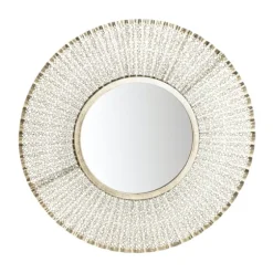Gold Trim Metal Round Frame Mirror-Kirkland's Home Outlet