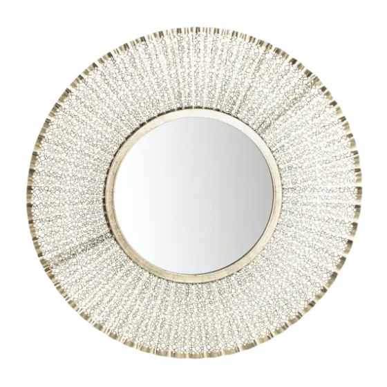 Gold Trim Metal Round Frame Mirror-Kirkland's Home Outlet