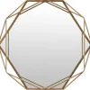 Gold Wire Metal Hexagon Frame Wall Mirror-Kirkland's Home Hot
