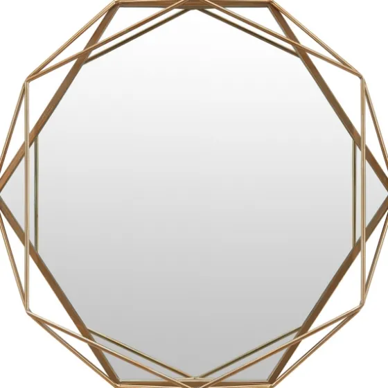Gold Wire Metal Hexagon Frame Wall Mirror-Kirkland's Home Hot