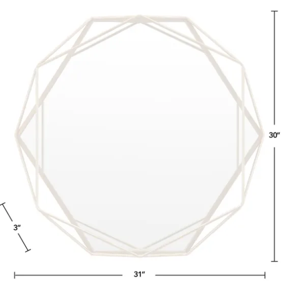 Gold Wire Metal Hexagon Frame Wall Mirror-Kirkland's Home Hot