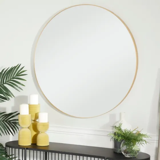 Gold Wood Round Frame Mirror-Kirkland's Home Best Sale
