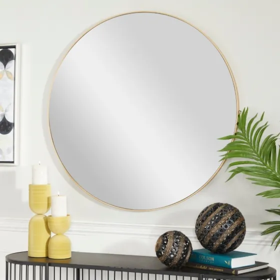 Gold Wood Round Frame Mirror-Kirkland's Home Best Sale