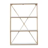 Gold X-Frame Daisy White Wood Wall Shelf-Kirkland's Home Outlet