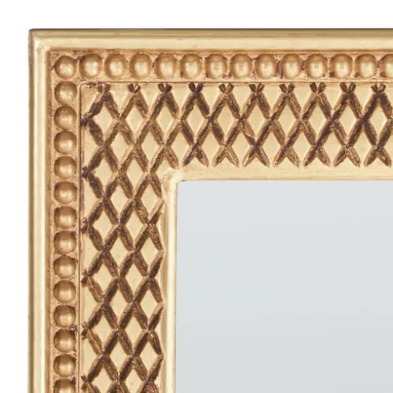 Golden Carved Textured Framed Mirror-Kirkland's Home Cheap