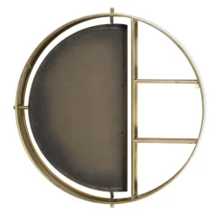 Golden Floating Shelf With Half-Moon Mirror-Kirkland's Home Discount
