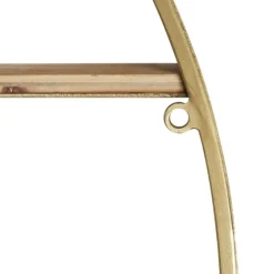 Golden Floating Shelf With Half-Moon Mirror-Kirkland's Home Discount