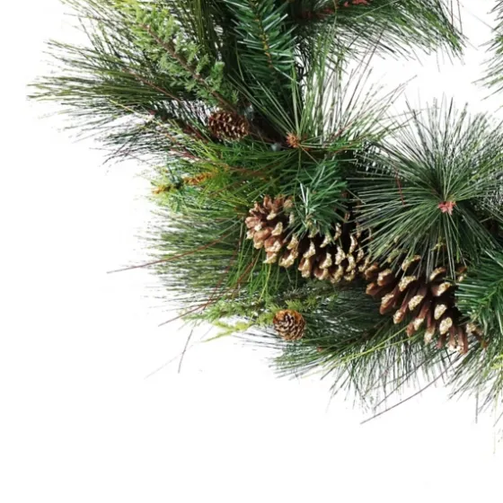 Golden Glitter Mixed Pine Christmas Wreath-Kirkland's Home Cheap