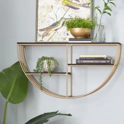 Golden Half Moon Wall Shelves-Kirkland's Home Shop