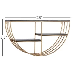 Golden Half Moon Wall Shelves-Kirkland's Home Shop