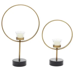 Golden Halo 2-Pc. Candle Holder Set-Kirkland's Home New