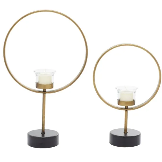 Golden Halo 2-Pc. Candle Holder Set-Kirkland's Home New
