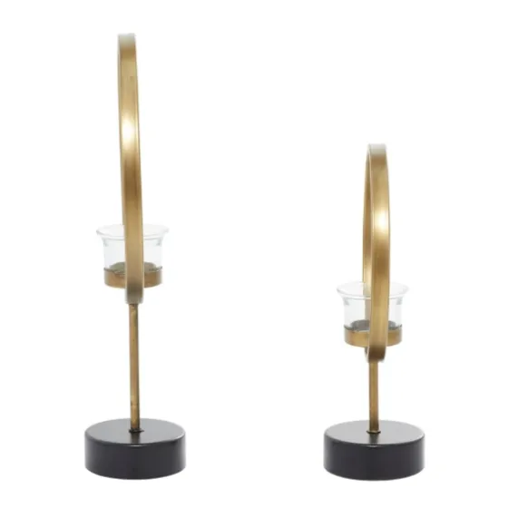 Golden Halo 2-Pc. Candle Holder Set-Kirkland's Home New