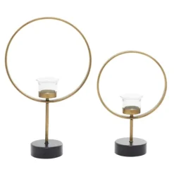 Golden Halo 2-Pc. Candle Holder Set-Kirkland's Home New