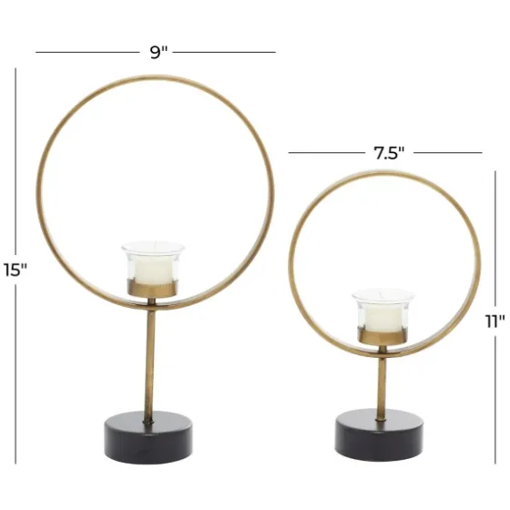 Golden Halo 2-Pc. Candle Holder Set-Kirkland's Home New
