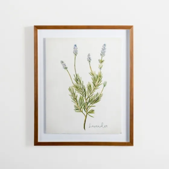 Golden Leaves Herbs Lavender Framed Art Print-Kirkland's Home Fashion