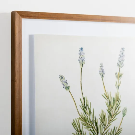 Golden Leaves Herbs Lavender Framed Art Print-Kirkland's Home Fashion