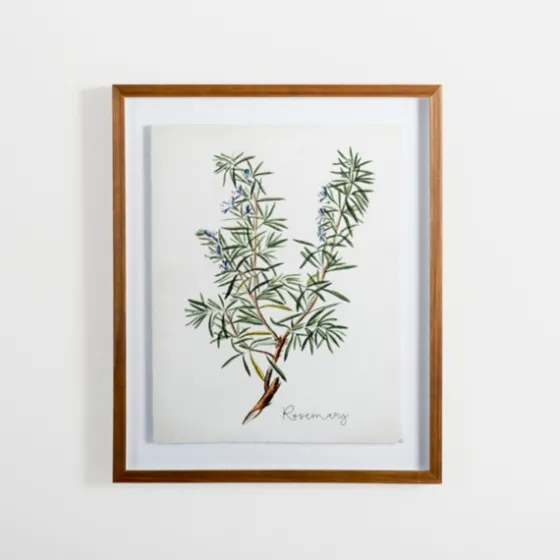 Golden Leaves Herbs Rosemary Framed Art Print-Kirkland's Home Discount