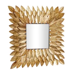 Golden Leaves Metal Framed Mirror-Kirkland's Home Sale