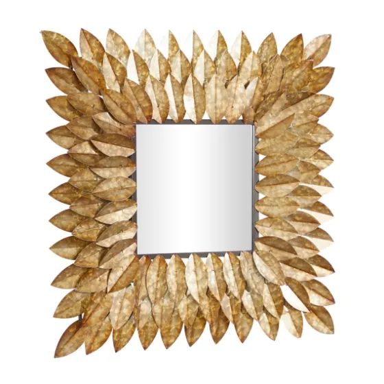 Golden Leaves Metal Framed Mirror-Kirkland's Home Sale