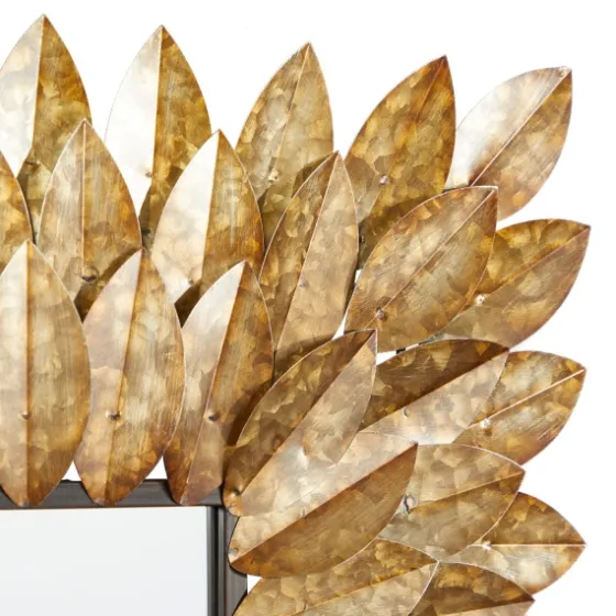Golden Leaves Metal Framed Mirror-Kirkland's Home Sale