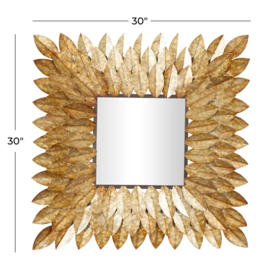 Golden Leaves Metal Framed Mirror-Kirkland's Home Sale