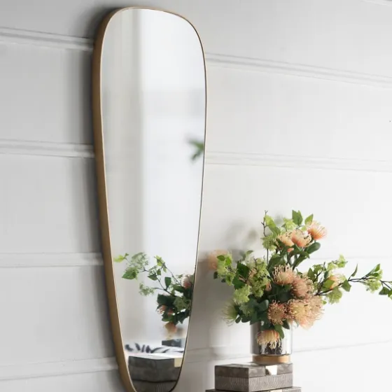 Golden Long Teardrop Wall Mirror-Kirkland's Home Store