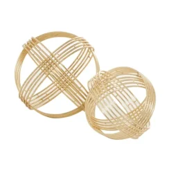 Golden Minimalist Line Orbs, Set Of 2-Kirkland's Home Sale