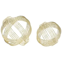 Golden Minimalist Line Orbs, Set Of 2-Kirkland's Home Sale