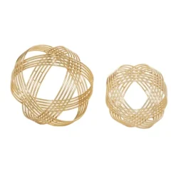 Golden Minimalist Line Orbs, Set Of 2-Kirkland's Home Sale