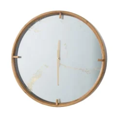 Golden Mirrored Marbling Wall Clock-Kirkland's Home Best Sale