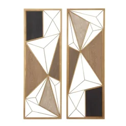 Golden Mocha Triangular Cut-Out Plaques, Set Of 2-Kirkland's Home Store
