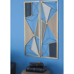 Golden Mocha Triangular Cut-Out Plaques, Set Of 2-Kirkland's Home Store