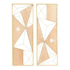 Golden Mocha Triangular Cut-Out Plaques, Set Of 2-Kirkland's Home Store