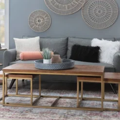 Golden Nesting 3-Pc. Coffee And Accent Table Set-Kirkland's Home Shop
