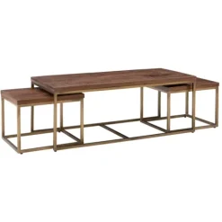 Golden Nesting 3-Pc. Coffee And Accent Table Set-Kirkland's Home Shop