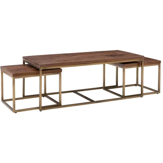 Golden Nesting 3-Pc. Coffee And Accent Table Set-Kirkland's Home Shop