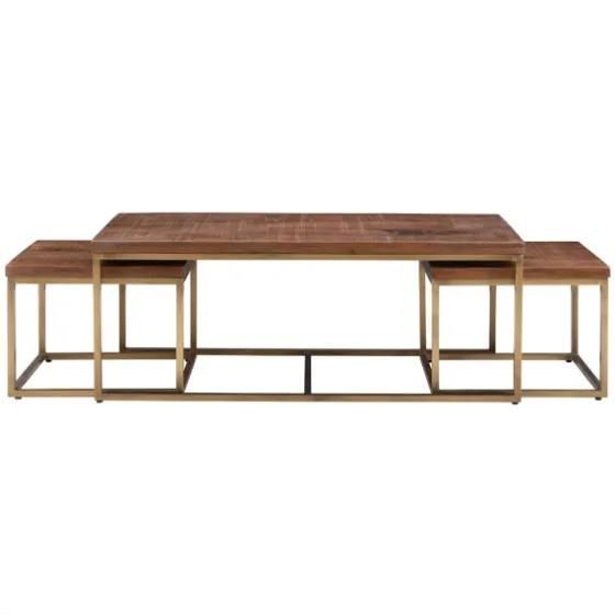 Golden Nesting 3-Pc. Coffee And Accent Table Set-Kirkland's Home Shop