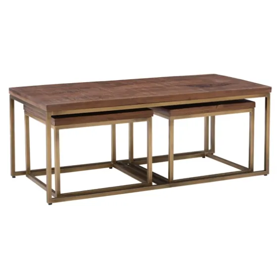 Golden Nesting 3-Pc. Coffee And Accent Table Set-Kirkland's Home Shop