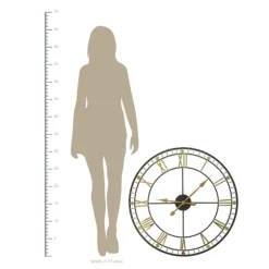 Golden Open Face Industrial Wall Clock-Kirkland's Home Hot