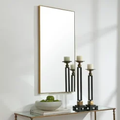 Golden Simple Rectangular Frame Wall Mirror-Kirkland's Home Sale