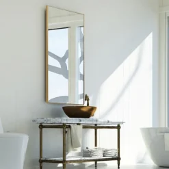 Golden Simple Rectangular Frame Wall Mirror-Kirkland's Home Sale