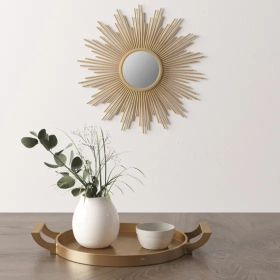 Golden Sunburst Small Decorative Wall Mirror-Kirkland's Home Best