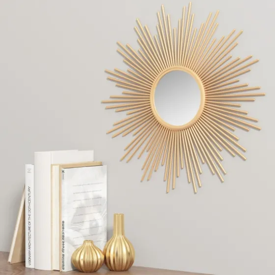 Golden Sunburst Small Decorative Wall Mirror-Kirkland's Home Best