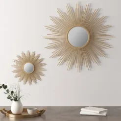 Golden Sunburst Small Decorative Wall Mirror-Kirkland's Home Best