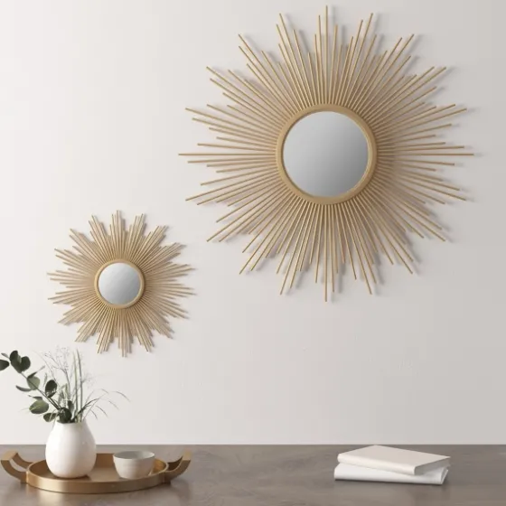 Golden Sunburst Small Decorative Wall Mirror-Kirkland's Home Best