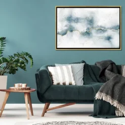 Golden Thread Abstract Canvas Framed Art-Kirkland's Home Discount