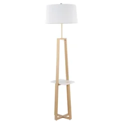 Golden Triangle Marble Shelf Floor Lamp-Kirkland's Home Shop